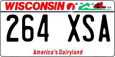 WI license plate 264XSA