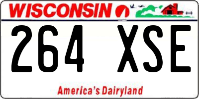 WI license plate 264XSE