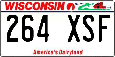 WI license plate 264XSF