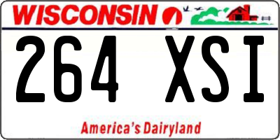 WI license plate 264XSI