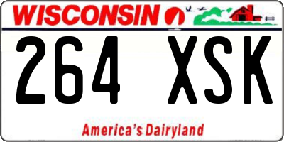 WI license plate 264XSK