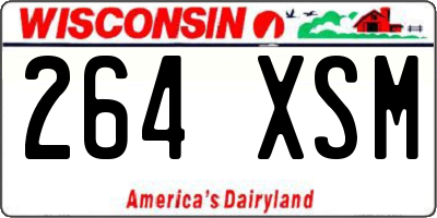 WI license plate 264XSM