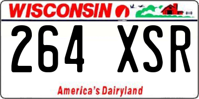 WI license plate 264XSR