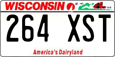 WI license plate 264XST