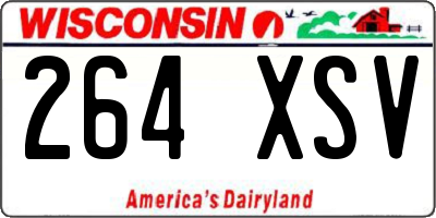 WI license plate 264XSV
