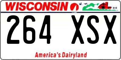 WI license plate 264XSX