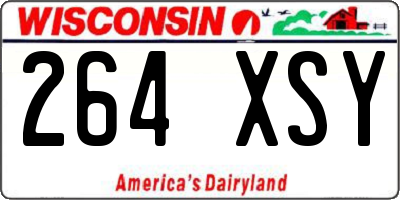 WI license plate 264XSY