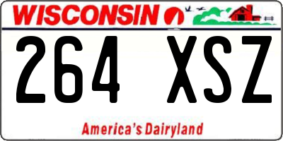 WI license plate 264XSZ
