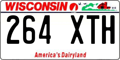 WI license plate 264XTH