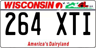 WI license plate 264XTI