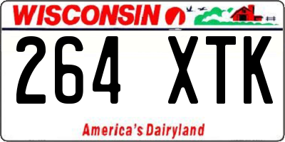 WI license plate 264XTK