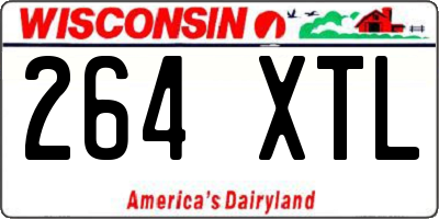 WI license plate 264XTL