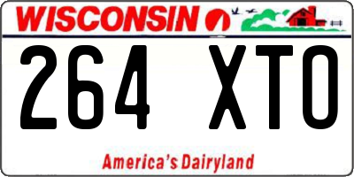 WI license plate 264XTO