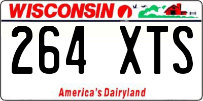WI license plate 264XTS