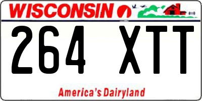 WI license plate 264XTT