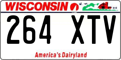 WI license plate 264XTV