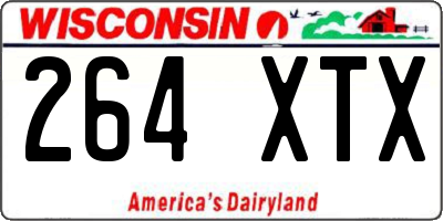WI license plate 264XTX