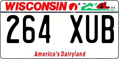 WI license plate 264XUB