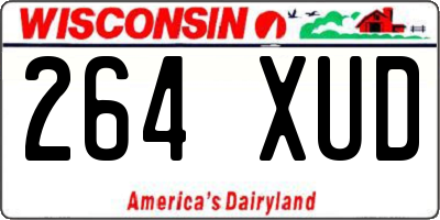 WI license plate 264XUD