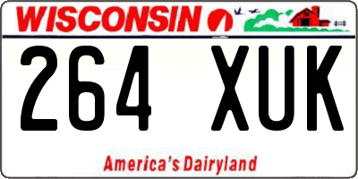 WI license plate 264XUK