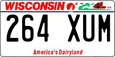 WI license plate 264XUM