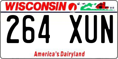 WI license plate 264XUN