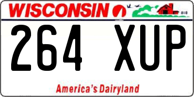 WI license plate 264XUP