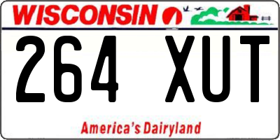 WI license plate 264XUT