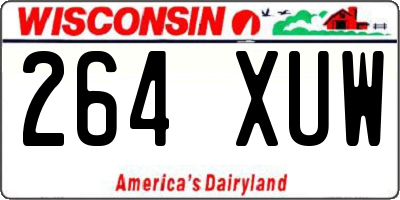 WI license plate 264XUW