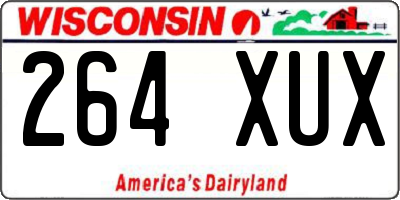 WI license plate 264XUX
