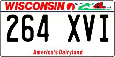 WI license plate 264XVI