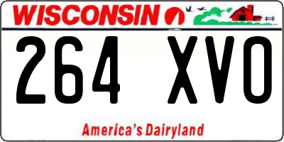 WI license plate 264XVO