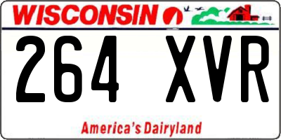 WI license plate 264XVR