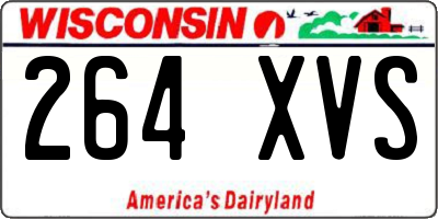 WI license plate 264XVS