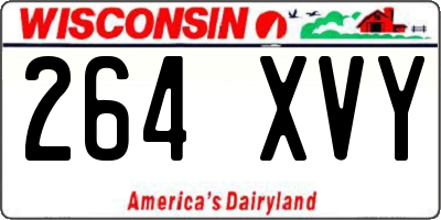 WI license plate 264XVY