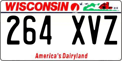 WI license plate 264XVZ