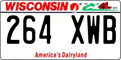 WI license plate 264XWB