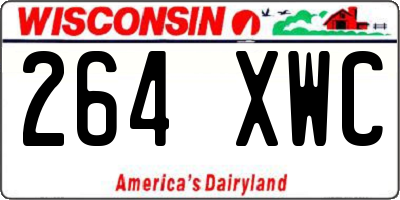 WI license plate 264XWC
