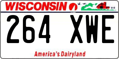 WI license plate 264XWE