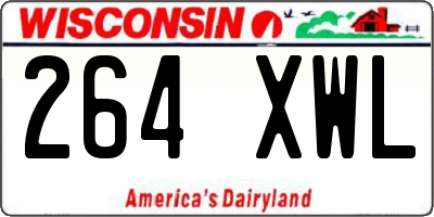 WI license plate 264XWL