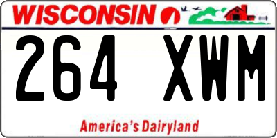 WI license plate 264XWM