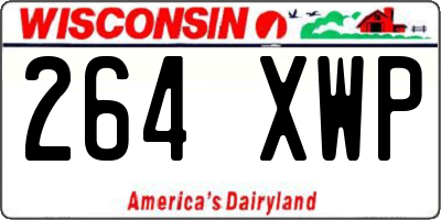 WI license plate 264XWP
