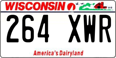 WI license plate 264XWR