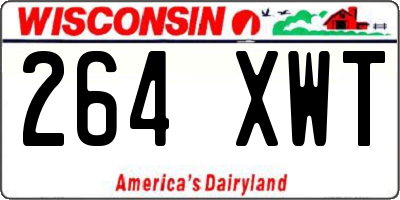 WI license plate 264XWT