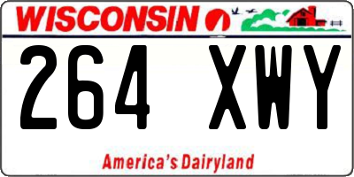 WI license plate 264XWY