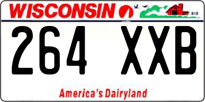 WI license plate 264XXB