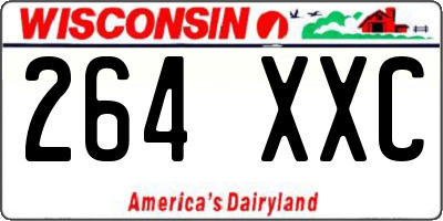 WI license plate 264XXC