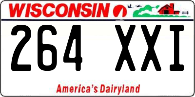 WI license plate 264XXI