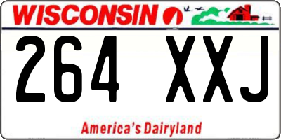 WI license plate 264XXJ