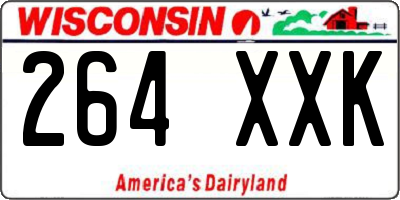 WI license plate 264XXK